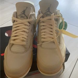 Never worn Jordan 4 Retro off-white sail